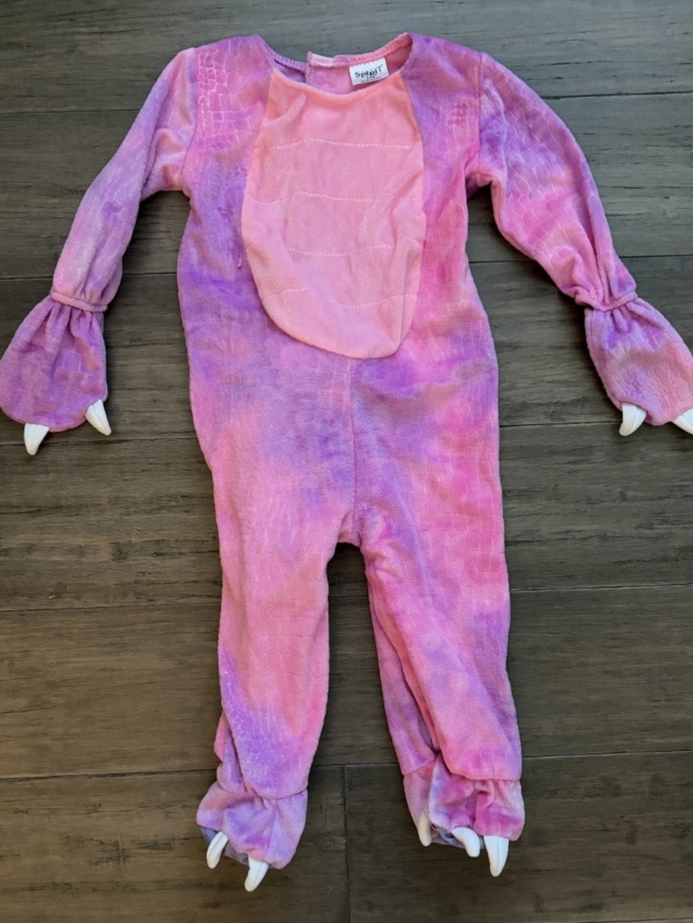 Super Cute Spirit Dinosaur Baby Costume 6-12 Months Purple Pink Button Up Unisex